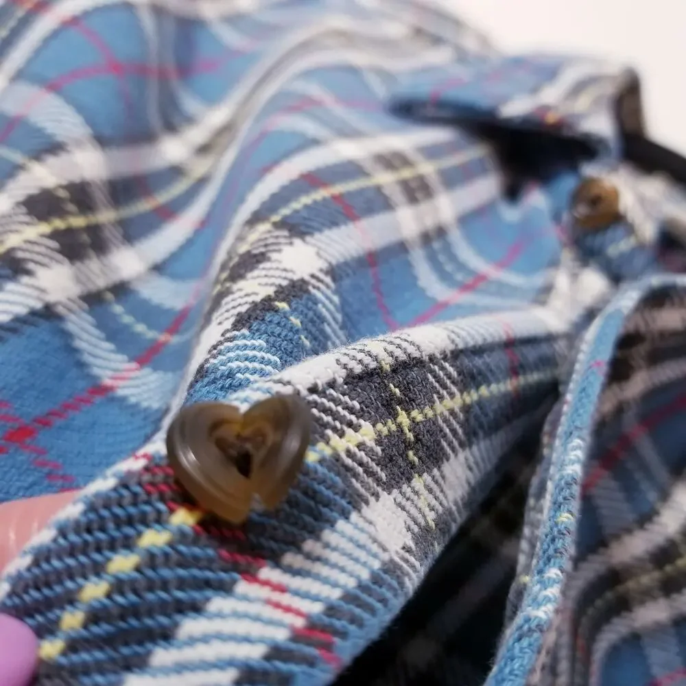 Vintage J. Crew 100% Cotton Plaid Collared Shacket Casual Long Sleeves Shirt